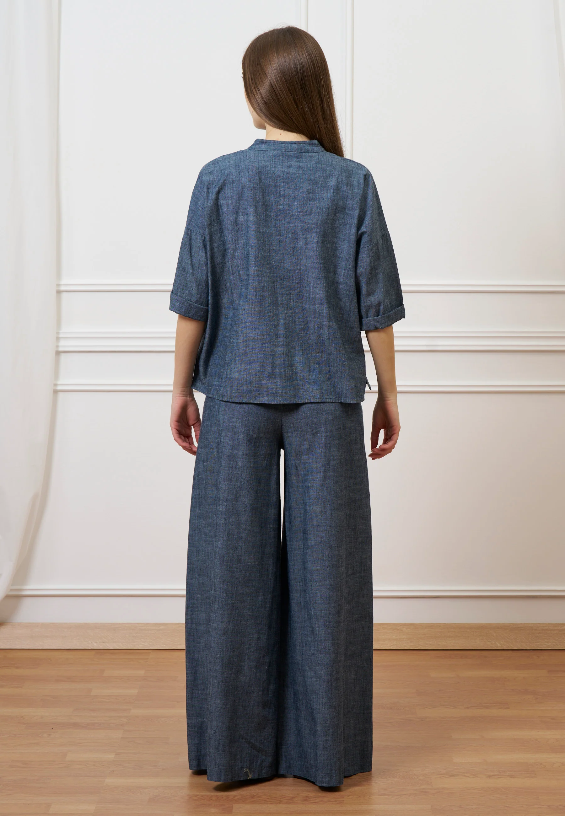 Pantalone ampio effetto denim - JEANS - Image 7