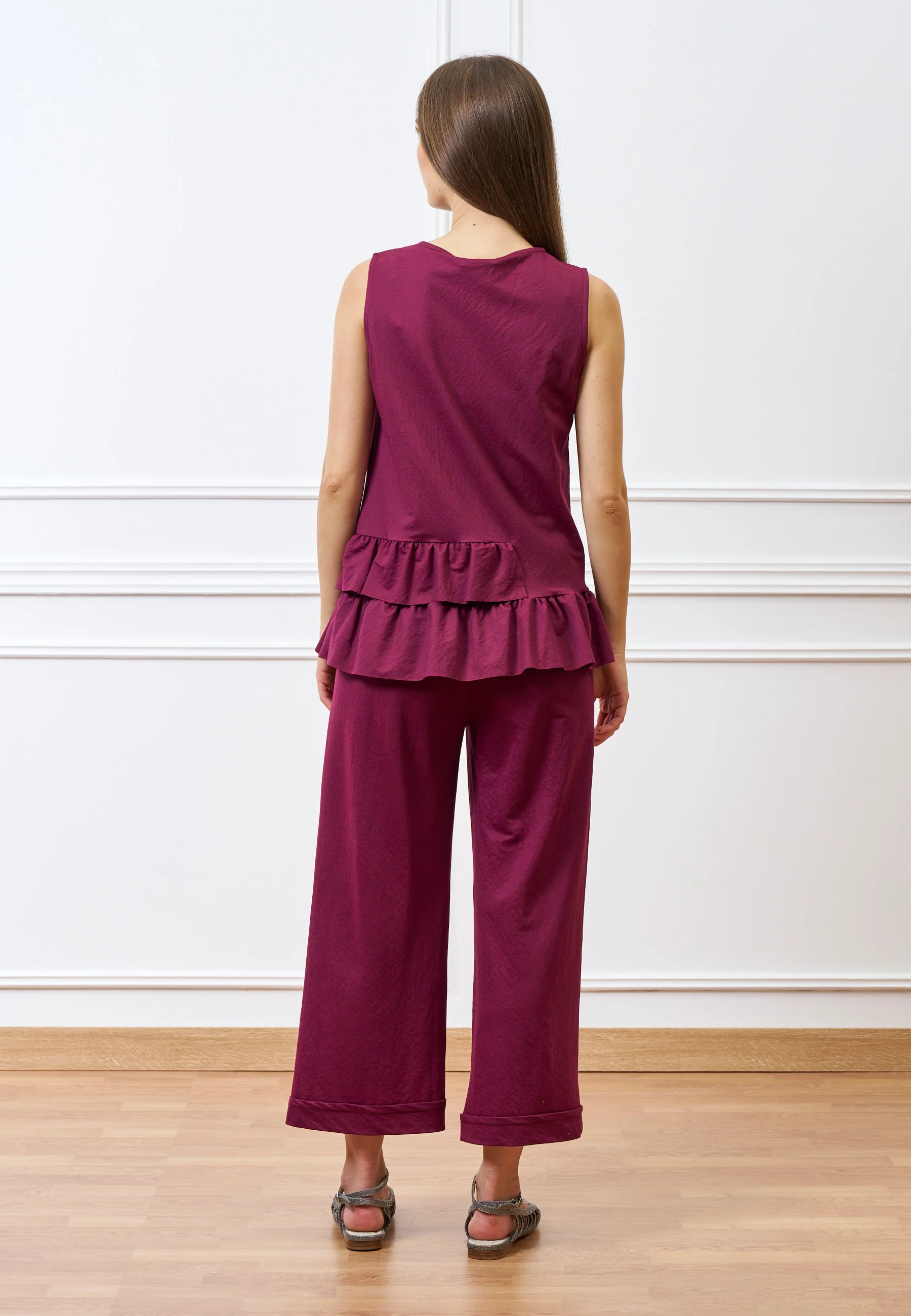 Pantalone palazzo alla caviglia - INDIA - Image 5