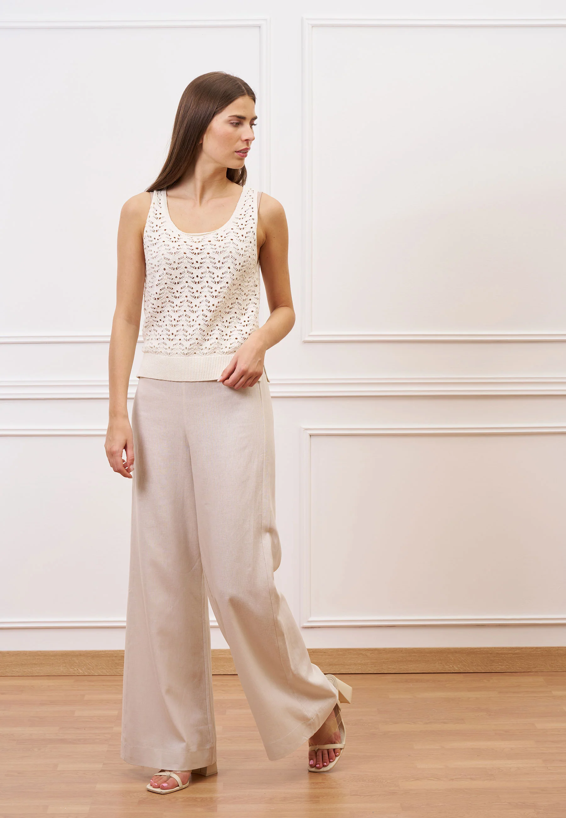 Top in maglia lavorata - BIANCO - Image 5